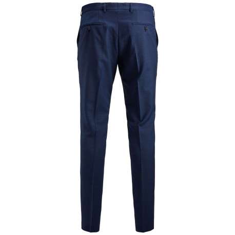 Pantalon Chino bleu avec une coupe droite à fermeture zippée boutonnée - Image 2
