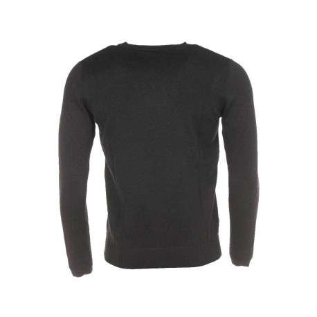 Pyjama long en coton marine à rayures pourvu d'une coupe droite et d'un col v - Image 10
