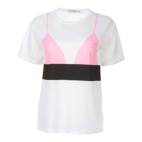 T-shirt manches courtes femme blanc