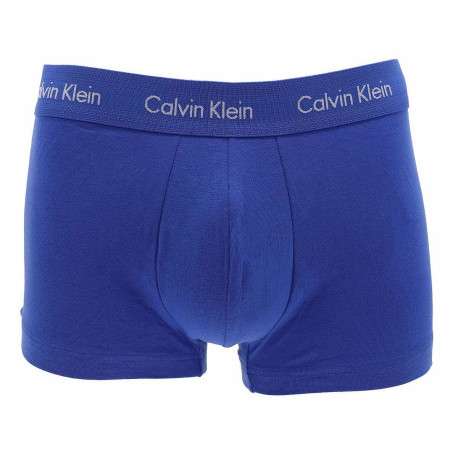 Lot de 3 Boxers en coton bleus unis avec taille élastiquées ton sur ton - Image 7