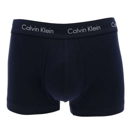 Lot de 3 Boxers en coton bleus unis avec taille élastiquées ton sur ton - Image 8