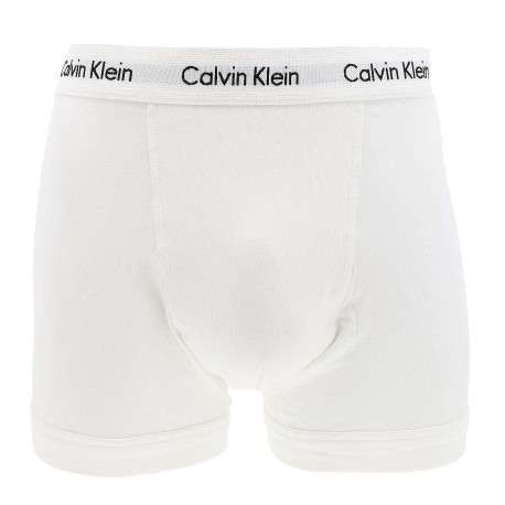 Lot de 3 Boxers classiques en coton gris unis coupe fermée avec ceinture blanche - Image 7