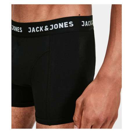 Lot de 2 Boxers noirs en coton unis avec taille élastiquée et marque brodée - Image 2