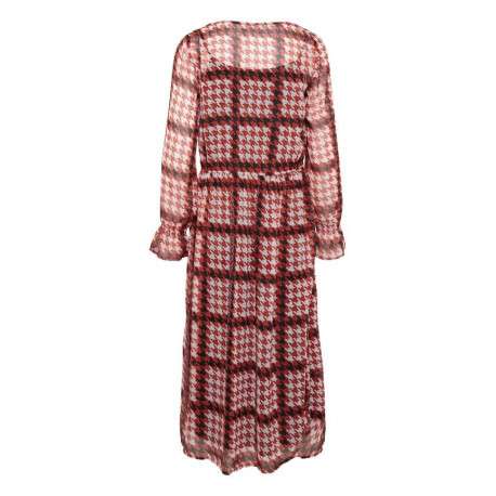 Robe manches longues femme rouge - Image 2