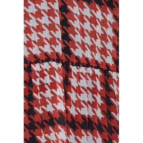 Robe manches longues femme rouge - Image 3