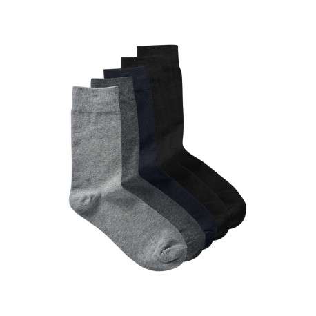 Lot de 5 paires de chaussettes hautes multicolores unies - Image 7