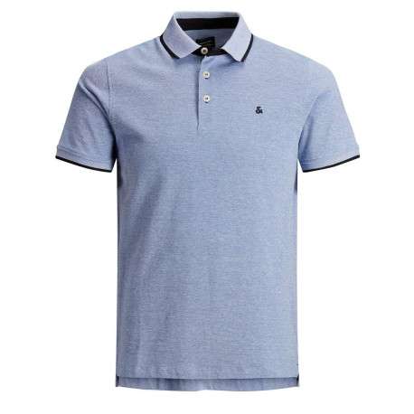 Polo en coton bleu Paulos avec une coupe droite et des boutons de fermeture à l'avant