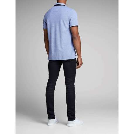 Polo en coton bleu Paulos avec une coupe droite et des boutons de fermeture à l'avant - Image 2