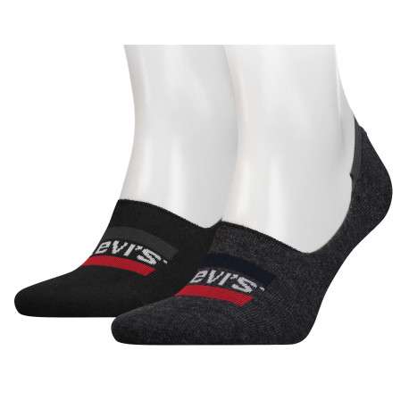 Chaussettes low cut noir/gris (Lot de 2)