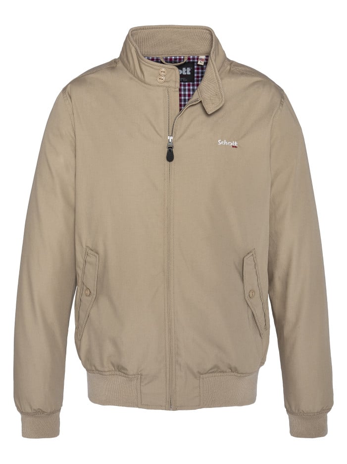 Blouson homme beige uni à...