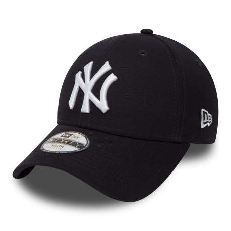 Casquette League Basic 9Forty en coton marine unie avec une coupe strapback et des inscriptions ""NY"" brodées - Image 4