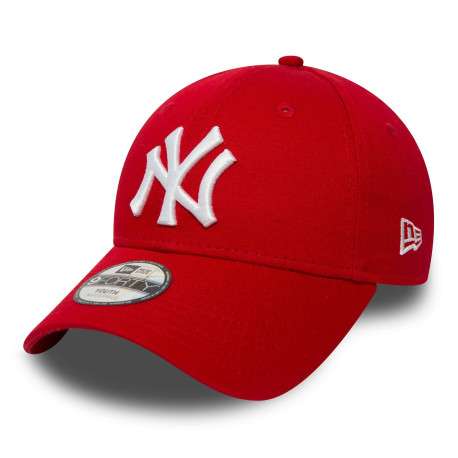 Casquette rouge unie avec logo de la marque brodé et à fermeture boucle inox - Image 2