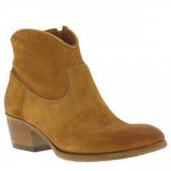 Bottines cuir souple femme