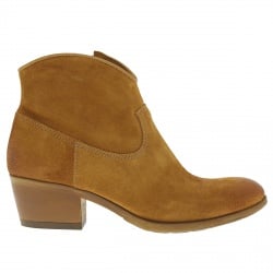 Bottines cuir souple femme