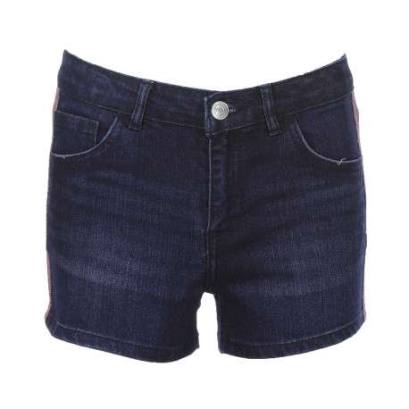 Short jean fille taille ajustable