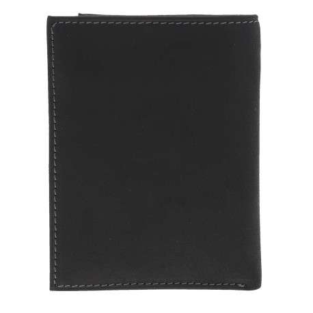 Portefeuille noir à rabat avec emplacements pour carte et poche monnaie - Image 2
