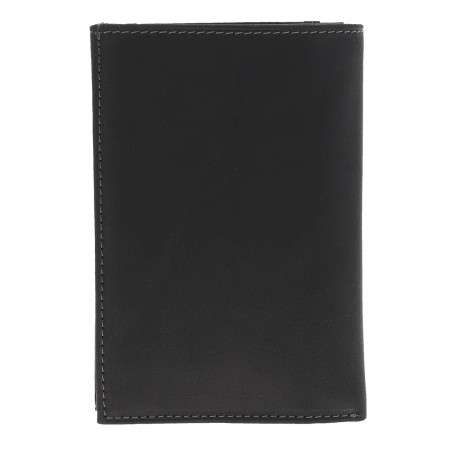 Portefeuille noir à rabat avec emplacements pour carte et poche monnaie - Image 2