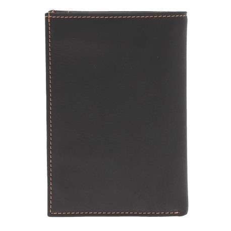 Portefeuille marron à rabat avec emplacements pour carte et poche monnaie - Image 2
