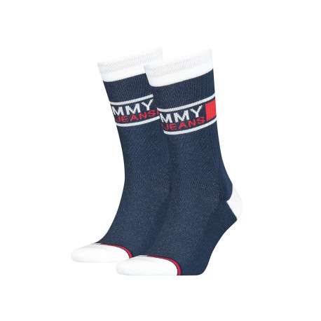 Lot de 2 paires de chaussettes hautes marines en coton