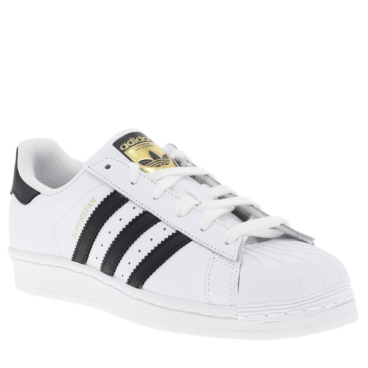 Baskets basses mixte enfant SUPERSTAR cuir blanc Adidas adidas Superstar, Baskets Basses Mixte Enfant