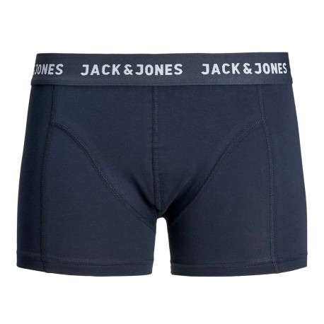 Lot de 3 Boxers en coton marine uni avec une coupe longue et nom iconique