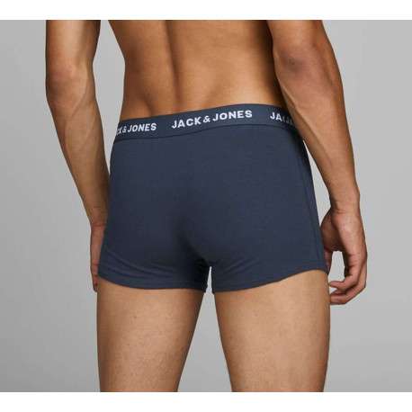 Lot de 3 Boxers en coton marine uni avec une coupe longue et nom iconique - Image 2