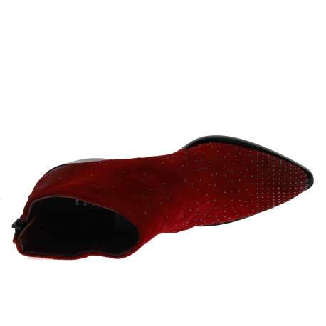 Boots femme cuir rouge - Image 5