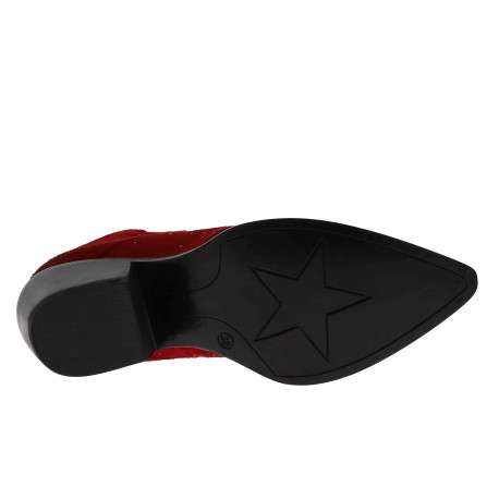 Boots femme cuir rouge - Image 6