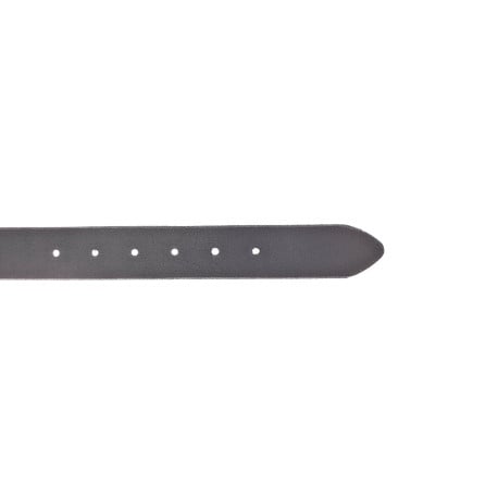 Ceinture en cuir noir avec une boucle métallique argentée ovale - Image 3