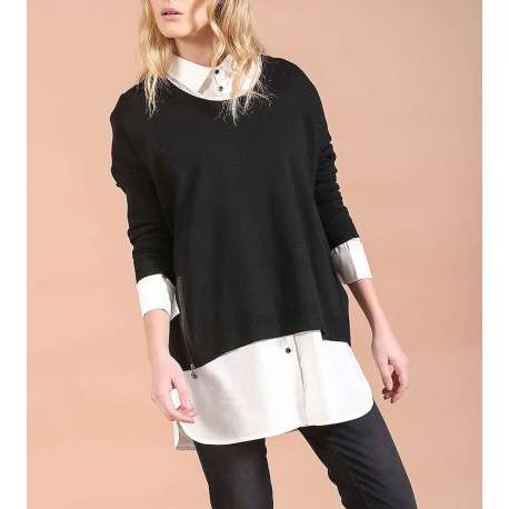 Pull femme noir - Image 2