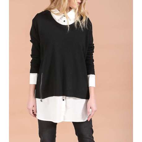Pull femme noir - Image 3
