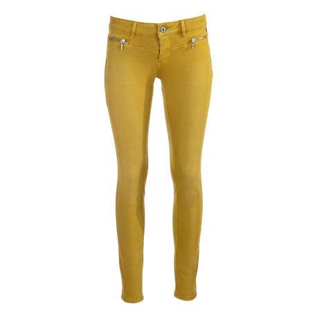 Jean 7/8ème femme CAMILA magic moutarde