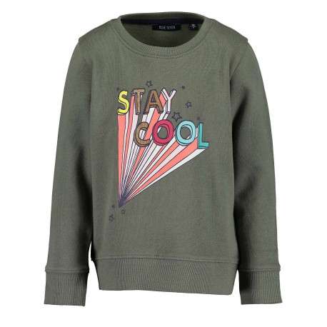 Sweat ras de cou fille vert