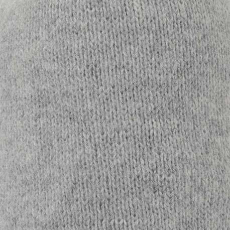 Bonnet HYDROMEL gris clair uni à pompons interchangeables et logo effet cuir - Image 2