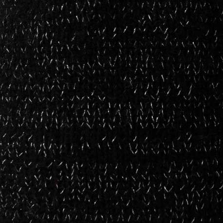 Bonnet noir à lurex argenté avec logo et pompons interchangeables - Image 2