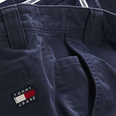 Pantalon Chino bleu uni avec une fermeture zippée boutonnée - Image 4