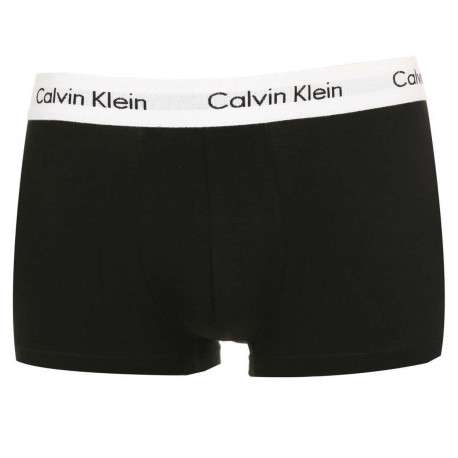 Lot de 3 Boxers en coton multicolores unis avec taille élastiquée et marque - Image 6
