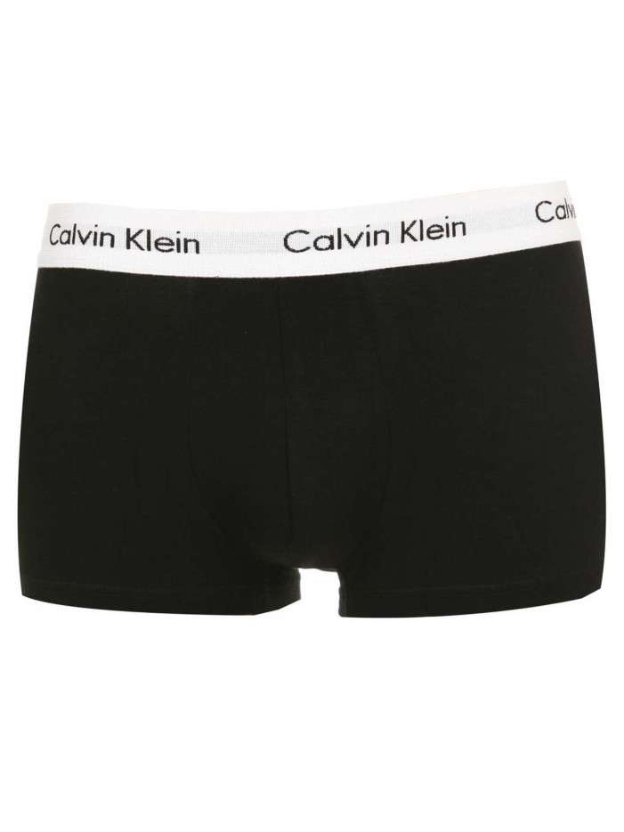 Lot de 3 Boxers en coton multicolores unis avec taille élastiquée et marque - Image 6