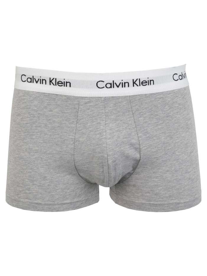Lot de 3 Boxers en coton multicolores unis avec taille élastiquée et marque - Image 7