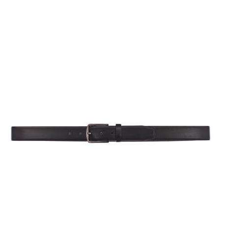Ceinture noire unie avec une boucle métallique anthracite rectangle - Image 2
