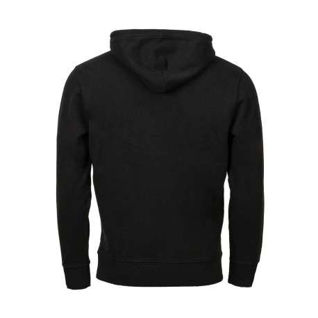 Sweat noir uni à capuche avec logo de la marque - Image 8