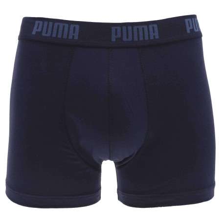 Lot de 2 boxer marine unis à bande élastiquée brodée à la taille - Image 2
