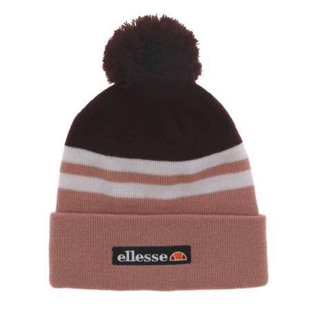 Bonnet femme rayures rose et bordeaux