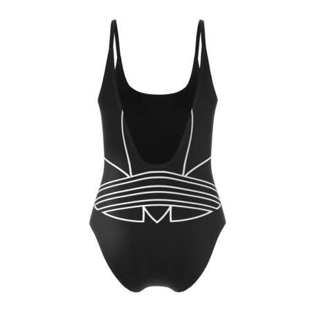 Maillot de bain femme slim imprimé logo trèfle noir et blanc - Image 8