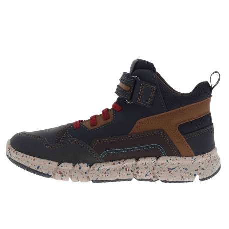 Baskets montantes garçon en cuir FLEXYPER marine - Image 4