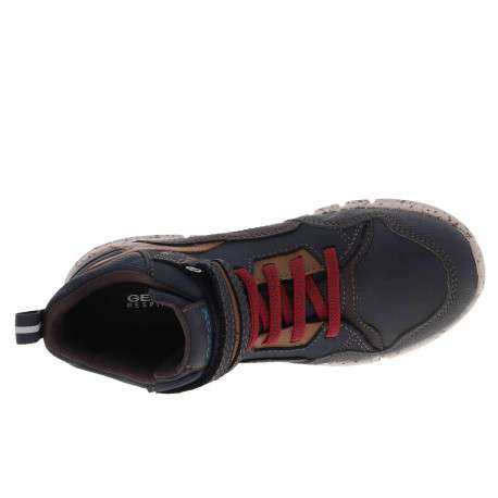 Baskets montantes garçon en cuir FLEXYPER marine - Image 5