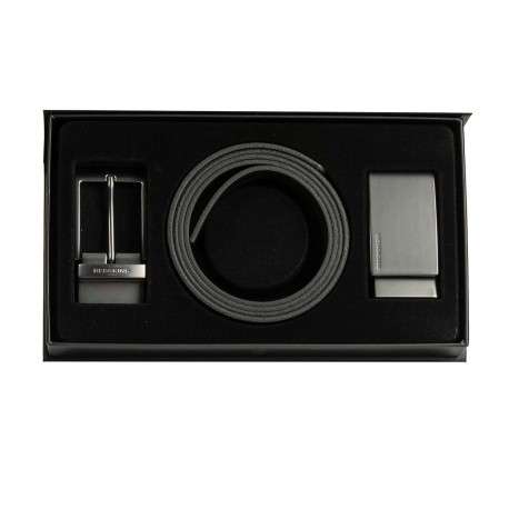 Ceinture marron unie avec une boucle métallique argentée rectangle - Image 3