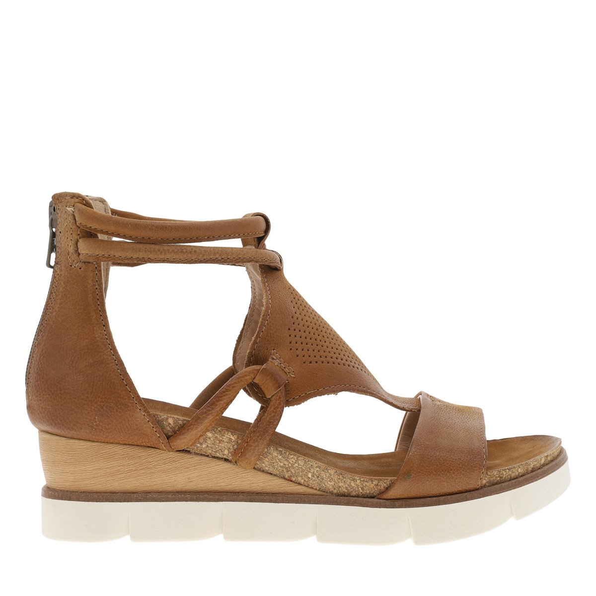 sandale marron compensee