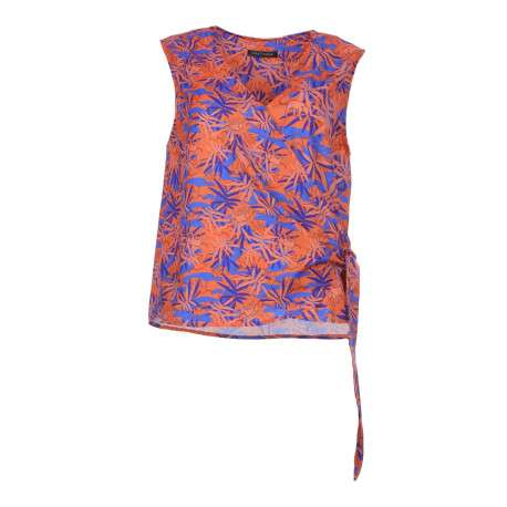Top à imprimé floral pour femme multicolore coupe évasée NECTAR