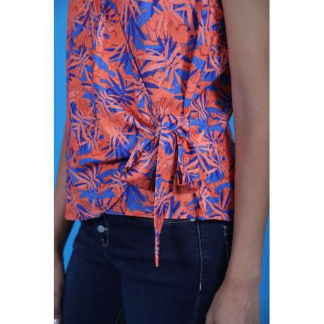 Top à imprimé floral pour femme multicolore coupe évasée NECTAR - Image 2